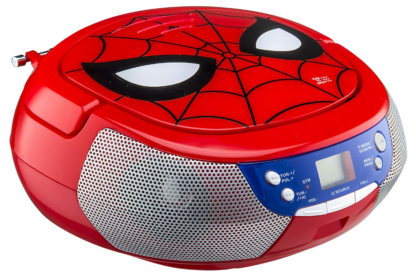 ekids SM-430 Marvel Spiderman tragbarer CD-Player mit Radio und AUX-Eingang für Smartphones und MP3-Player blau – Bild 4