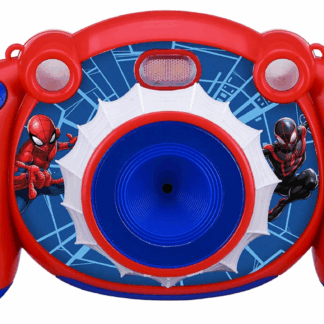 ekids Spiderman Kinderkamera mit Foto- und Videofunktion, Digitalkamera 2MP, geeignet für Kinder, mit Stickern und Bearbeitungsfunktionen