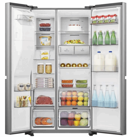 Hisense Side by Side Inox-Optik 632 Liter RS 818 N4 TIC *C* – Bild 2