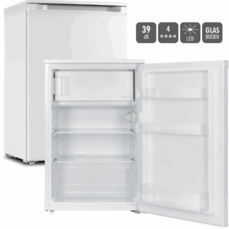 Geratek Escora KS 1510 W Tisch-Kühlschrank mit Gefrierfach - weiß - 85 cm