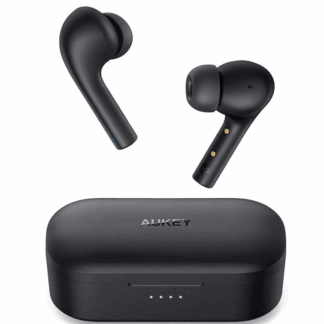 Aukey In-Ear Kopfhörer mit Geräuschunterdrückung schwarz Bluetooth true wireless touch control kabellose Earphones mit Ladecase wasserfest