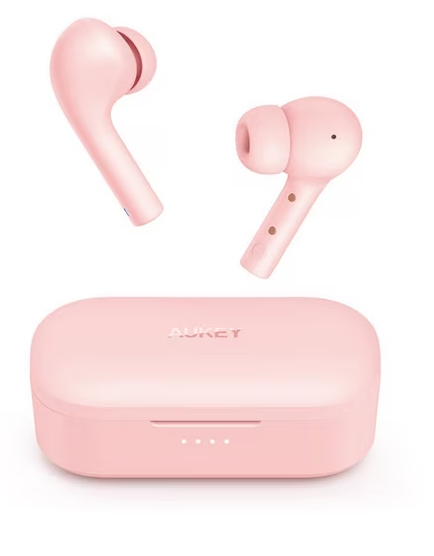 Aukey In-Ear Kopfhörer mit Geräuschunterdrückung schwarz Bluetooth true wireless touch control kabellose Earphones mit Ladecase wasserfest