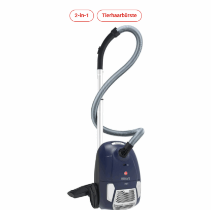 Hoover 2-in-1 Bodenstaubsauger mit Beutel Mini Turbo Tierhaarbürste BV 61 PET 011 – Bild 2