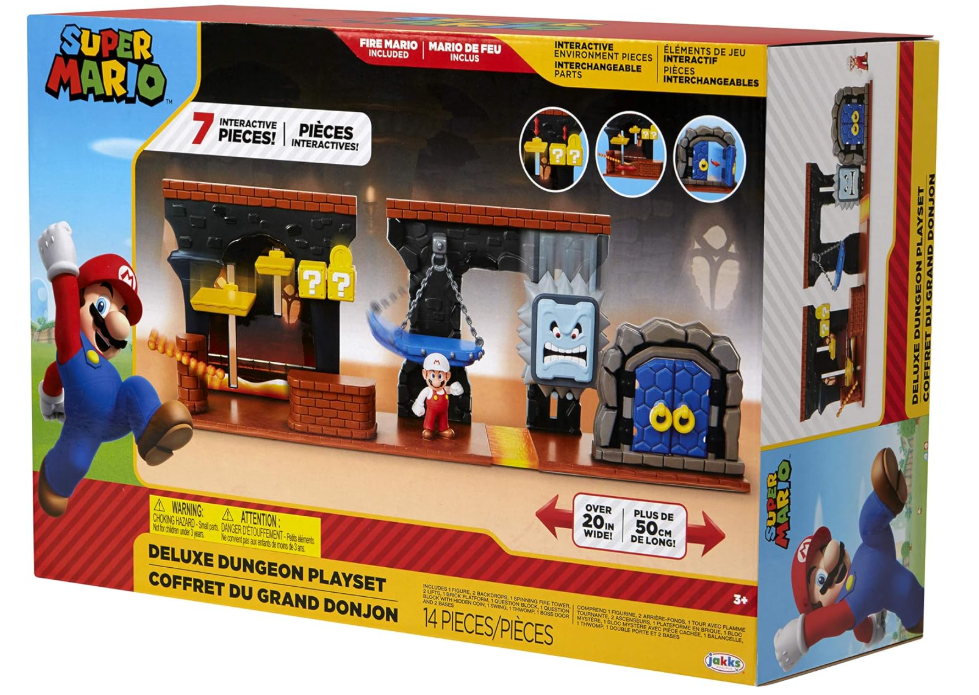 Super Mario 5,1 cm Spielset World of Nintendo – Deluxe-Dungeon-Spielset