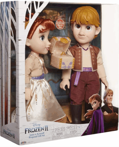 Frozen 2 Anna und Kristoff Puppen Hochzeitsset Ring DISNEY Jakks