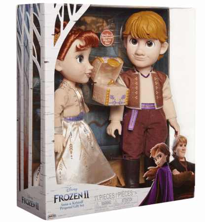 Frozen 2 Anna und Kristoff Puppen Hochzeitsset Ring DISNEY Jakks