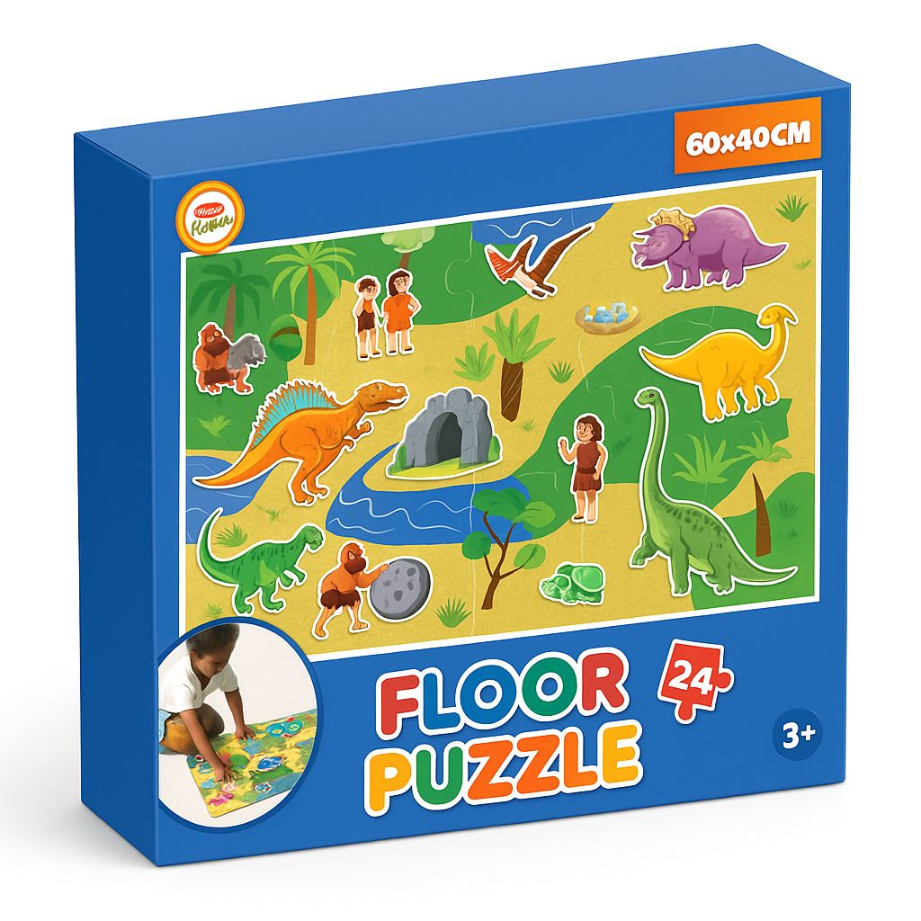 Dinosaurier Floor Puzzle – 24 Teile (60 × 40 cm) | Ab 3 Jahren