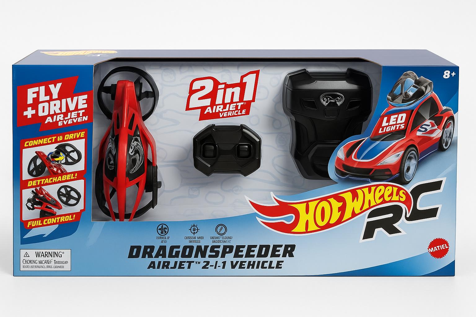 Hot Wheels RC – Dragonspeeder AirJet™ 2-in-1 Fahrzeug (8+)