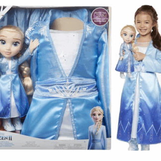 Disney Frozen II – Elsa Abenteuerpuppe & Kinderkleid Set (2-in-1)