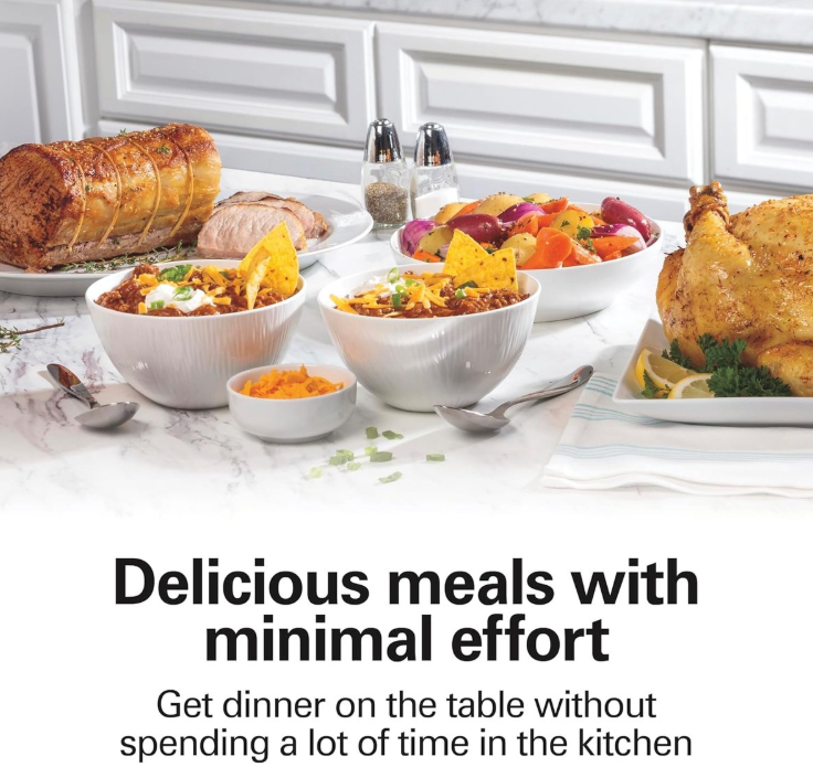 Royalty Line® SLC1012 Schongarer – 3,5 Liter – Ø 24,5 cm – mit herausnehmbarem Keramik-Innentopf – PFAS-frei – 240 W – Warmhaltefunktion – Edelstahl