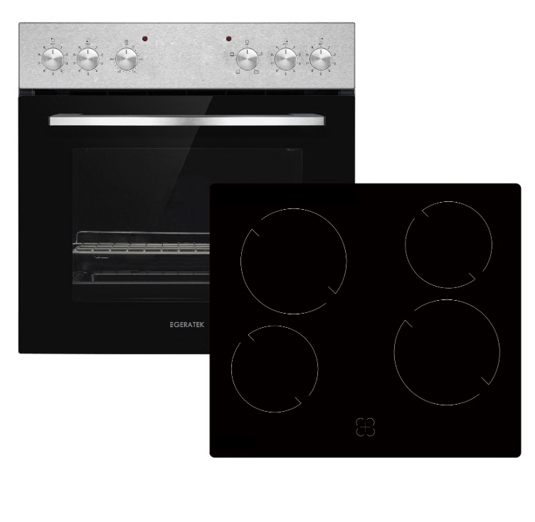 Geratek *A* Einbau-Herdset mit Glaskeramikkochfeld Ronda EH 3000 IX