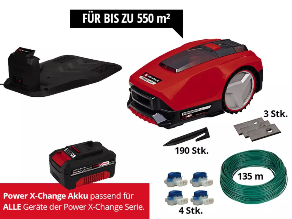 Einhell Kit Mähroboter 3413965 FREELEXO 550