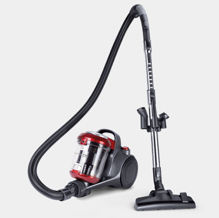 Fakir Bodenstaubsauger beutellos Anthrazit/rot BL 141