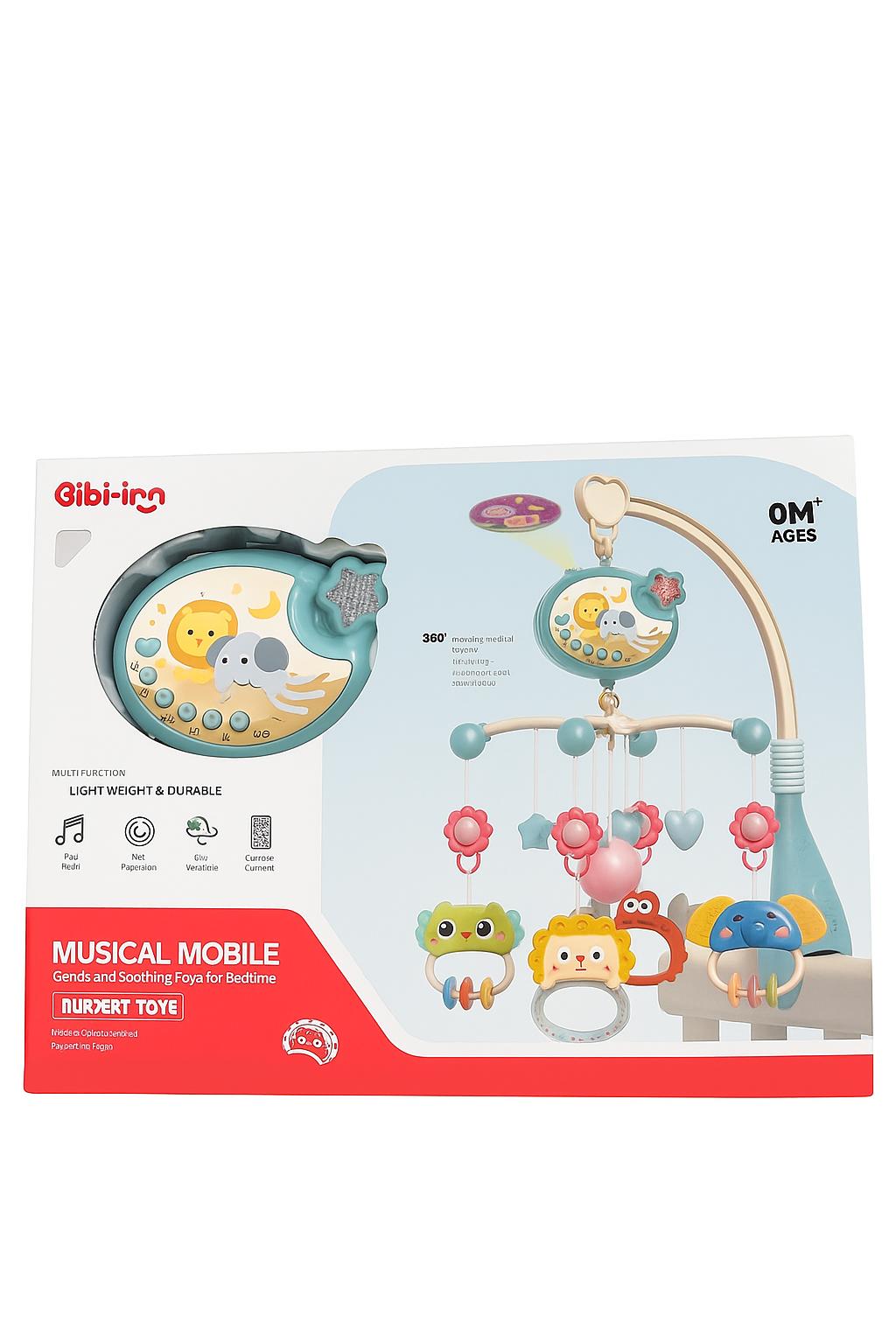 Bibi-inn Musical Mobile – Beruhigendes Spieluhr-Mobile für Babys (0M+)