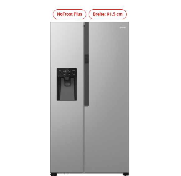 Gorenje *E* NoFrostPlus Side-by-Side mit Wasserspender Edelstahl - NRR 9185 ESXL