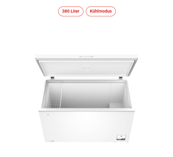 Geratek *E* Gefriertruhe 380 Liter - Elora GT 3400