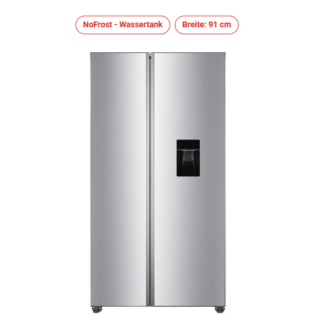 Geratek *D* No Frost Side-by-Side mit Wassertank Inox - Seward SBS 4130 IL
