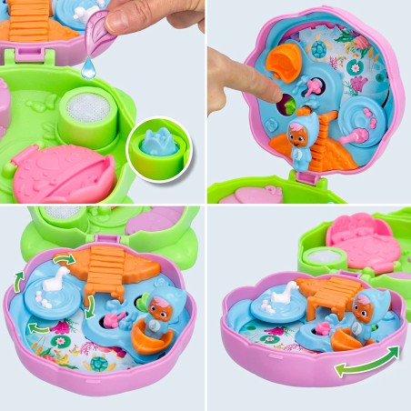IMC Toys – CRY BABIES Little Changers Aqua | Sammelbare, blumenförmige Kapsel mit Mini-Puppe, Pipette und … – Bild 4