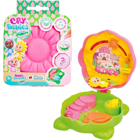 IMC Toys – CRY BABIES Little Changers Sunny | Sammelbare, blumenförmige Kapsel mit Mini-Puppe, Pipette und …