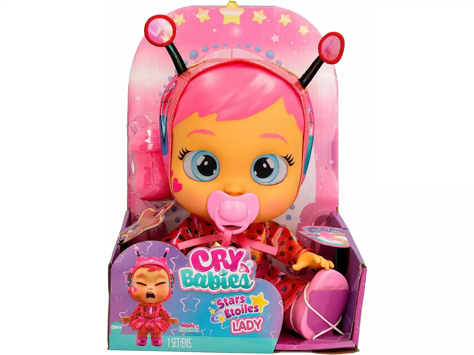 CRY BABIES CRYING BABY, STARS LADY TM TOYS DOLL