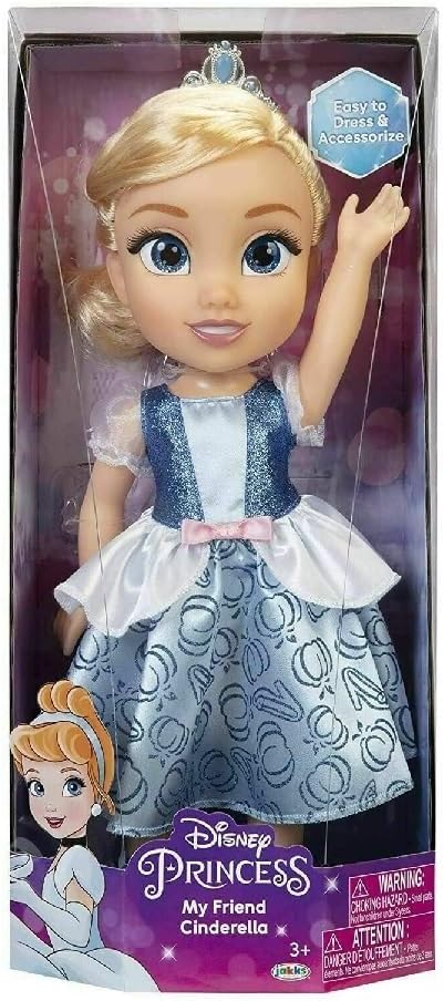 Disney Princess My Friend Cinderella-Puppe, 35,6 cm hoch, inklusive abnehmbarem Outfit und Diadem