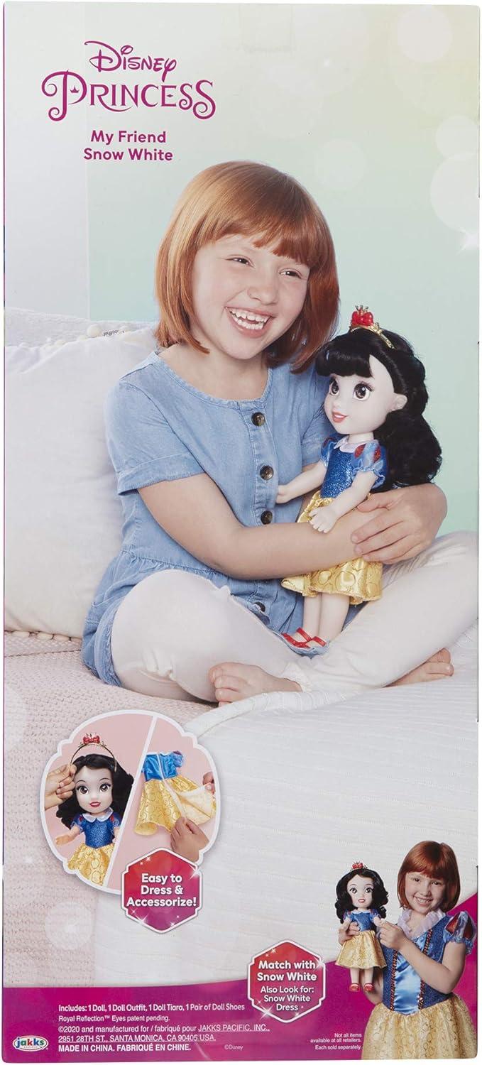 Disney Princess My Friend Schneewittchen-Puppe, 35,6 cm hoch, inklusive abnehmbarem Outfit und Diadem