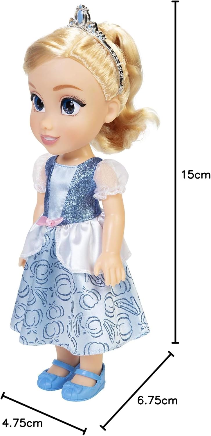 Disney Princess My Friend Cinderella-Puppe, 35,6 cm hoch, inklusive abnehmbarem Outfit und Diadem