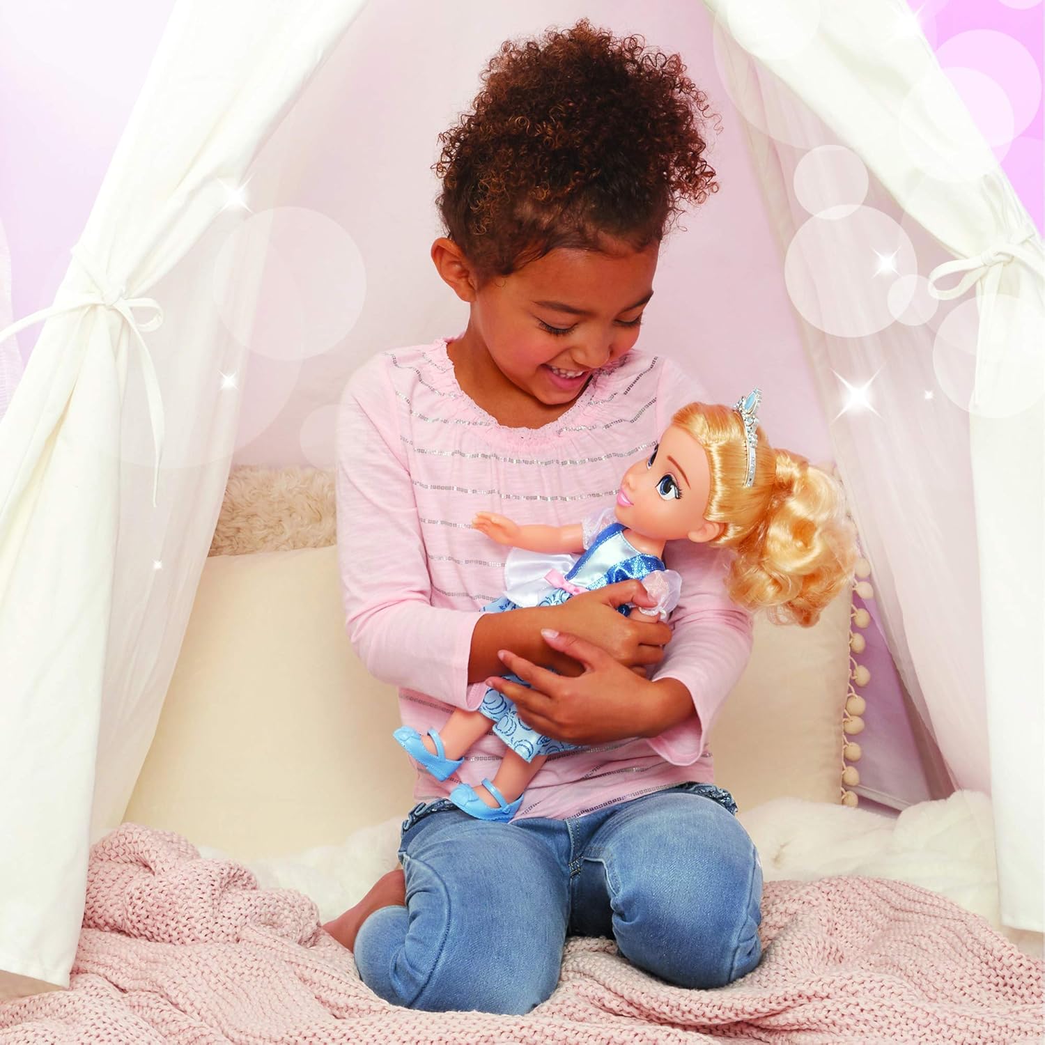 Disney Princess My Friend Cinderella-Puppe, 35,6 cm hoch, inklusive abnehmbarem Outfit und Diadem