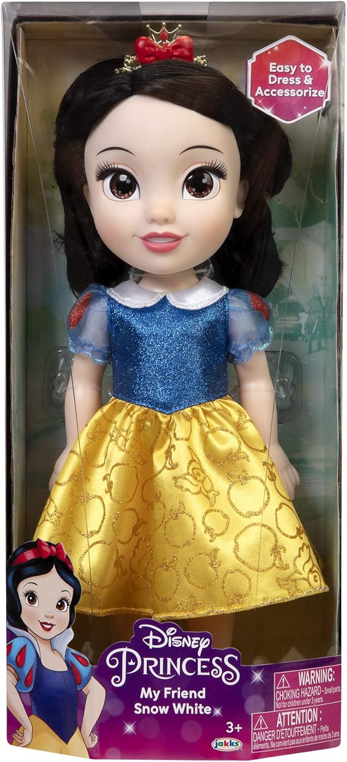 Disney Princess My Friend Schneewittchen-Puppe, 35,6 cm hoch, inklusive abnehmbarem Outfit und Diadem