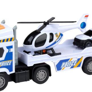 🚓 EDDY TOYS Polizei-Truck mit Helikopter & Auto – 38 cm