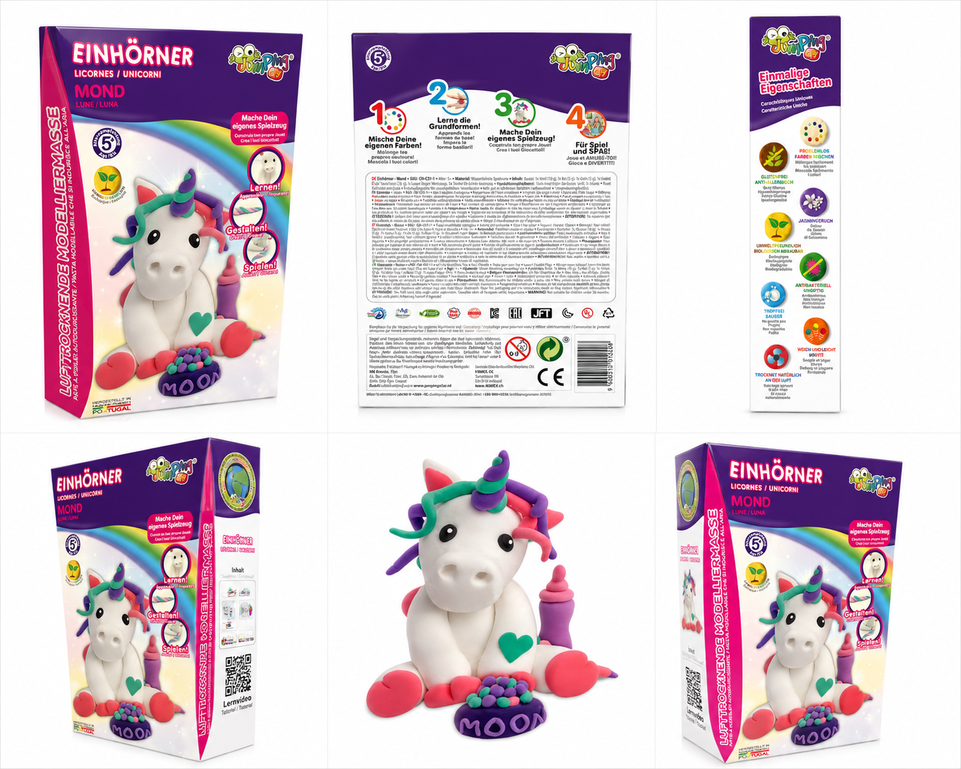 Jumping Clay Einhörner Mond – Lufttrocknende Modelliermasse