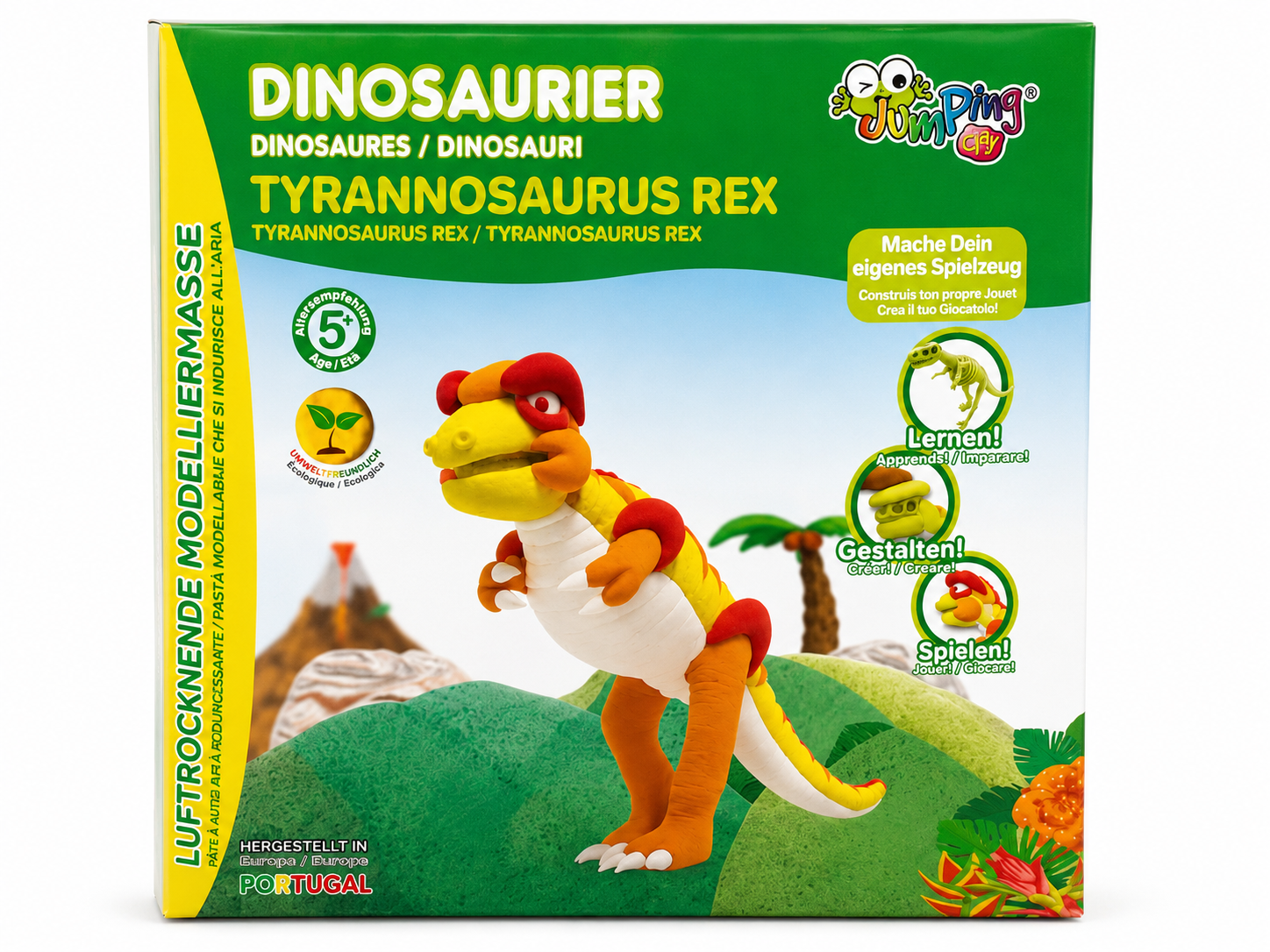 Jumpy Clay Dinosaurier – Tyrannosaurus Rex Modellier-Set
