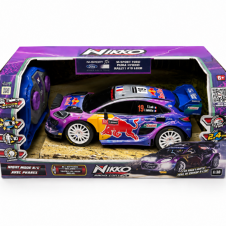 Nikko M-Sport Ford Puma Hybrid Rally1 #19 Loeb – Ferngesteuertes RC-Rallyeauto 1:18