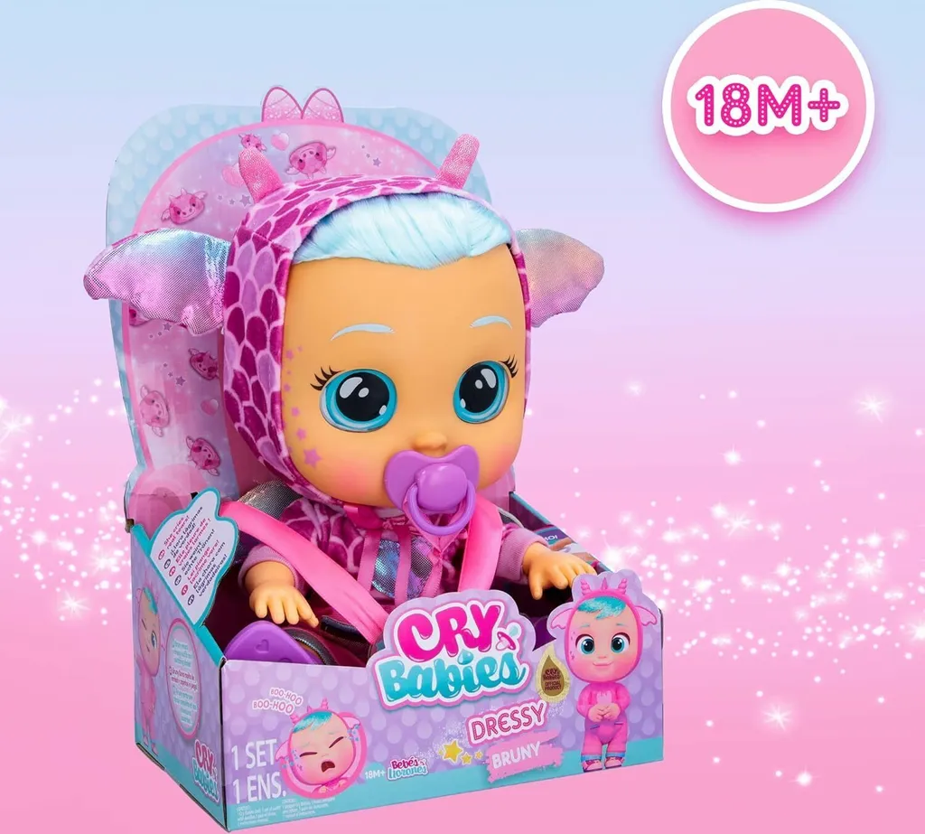 IMC Toys Cry Babies 904095, Babypuppe, Weiblich, 1,5 Jahr(e), Junge/Mädchen, 301 mm, 626 g