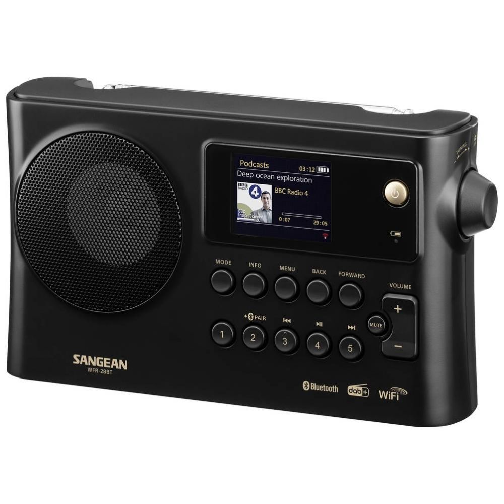 SANGEAN WFR-28BT – Internet-/DAB+ Radio mit Bluetooth – Schwarz – Bild 2