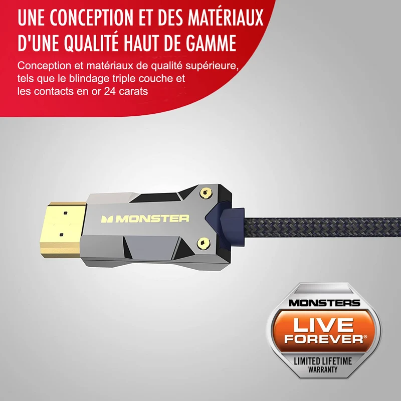 Monster MSeries M3000 HDMI 2.1 AOC Kabel – 10 m – UHD 8K – Dolby Vision HDR – 48 Gbit/s – Bild 8