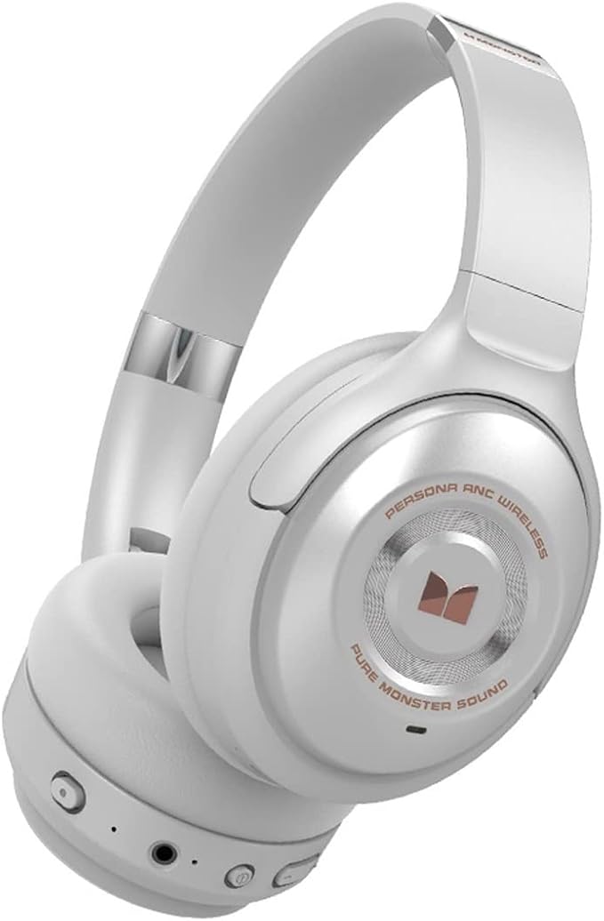 Monster Person ANC Over-Ear-Kopfhörer – Weiss – Bluetooth & Active Noise Cancelling