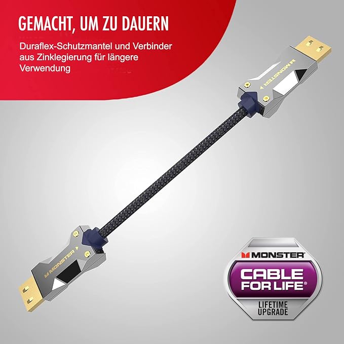 Monster MSeries M3000 HDMI 2.1 AOC Kabel – 10 m – UHD 8K – Dolby Vision HDR – 48 Gbit/s – Bild 3