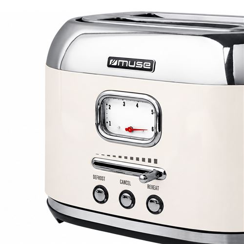 MUSE MS-120 SC Retro Toaster – Beige – 2 Scheiben – 6 Bräunungsstufen – Bild 4