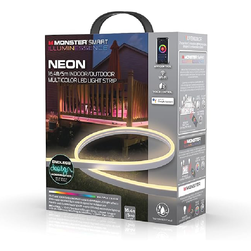 Monster Illuminessence Neon LED Strip – 5 m – RGB – Indoor & Outdoor – Smart WiFi
