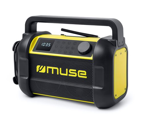 MUSE M-928 BTY Jobsite Radio – Baustellenradio mit Bluetooth – Schwarz/Gelb