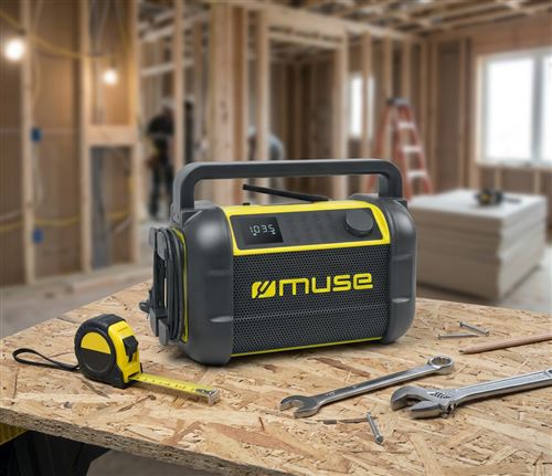 MUSE M-928 BTY Jobsite Radio – Baustellenradio mit Bluetooth – Schwarz/Gelb – Bild 4