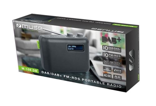 MUSE M-108 DB – Tragbares DAB+ / UKW Digitalradio – Schwarz – Bild 2