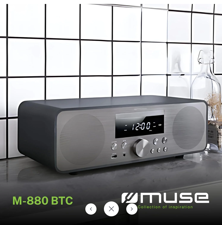 MUSE M-880 BTC – Design Bluetooth Stereoanlage mit CD-Player – 80 W – Schwarz – Bild 3