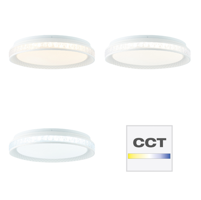 Brilliant Burlie LED Deckenleuchte Ø 39 cm - transparent / weiß - G97190/70 – Bild 7
