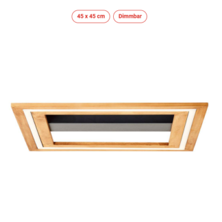 Brilliant Rhea LED Deckenleuchte 45x45 cm - schwarz / holz - G99748/76
