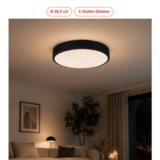 Brilliant Filiz LED Deckenleuchte Ø 38,5 cm - schwarz / weiß - G80820/76