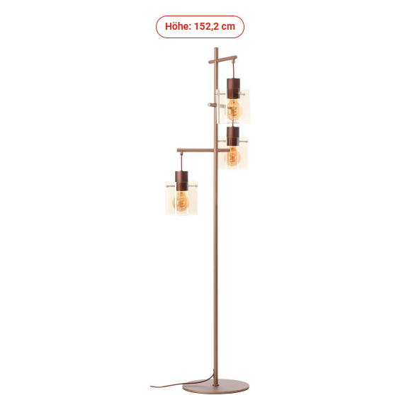 Brilliant Petje Stehleuchte 152,2 cm - braun / bernstein - 80116/23