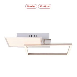 Brilliant Zelia LED Deckenleuchte 41x41 cm - nickel eloxiert - G99378/68