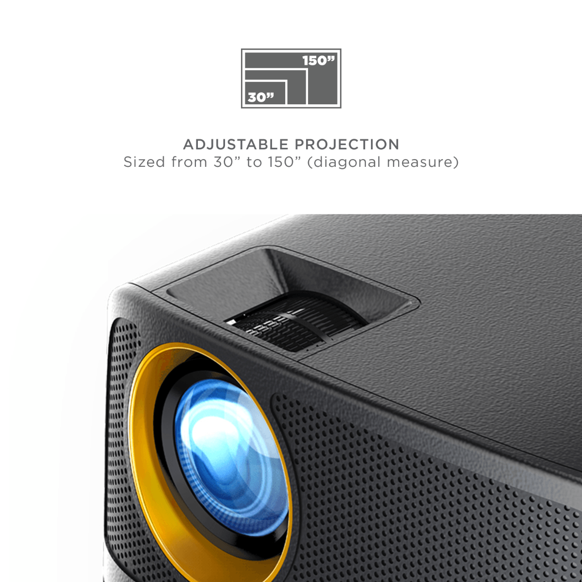 ION Audio Projector Max HD – Tragbarer HD-Projektor mit Bluetooth-Lautsprecher – Bild 8